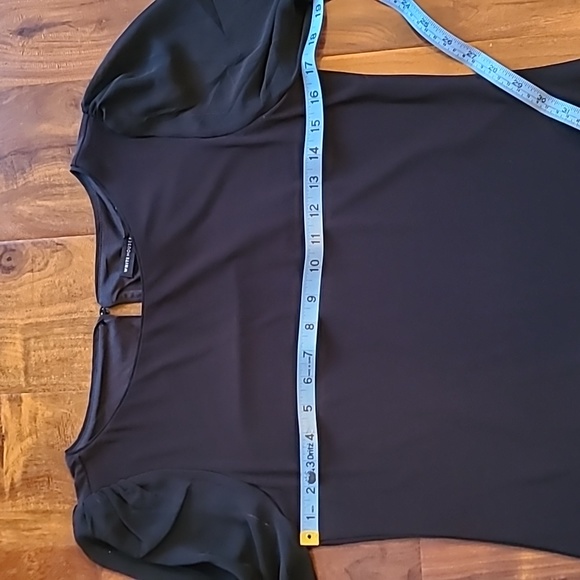 White House Black Market Chiffon Sleeve Boatneck Top Blouse - Picture 13 of 15